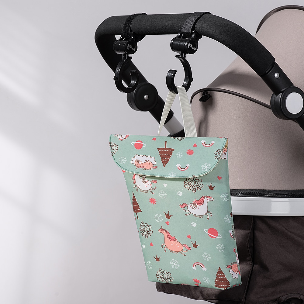2867-dfa2ac.jpg Sunveno Baby Diaper Bag Organizer Reusable Waterproof Fashion Prints Wet Dry Cloth Bag Mummy Storage Bag 2