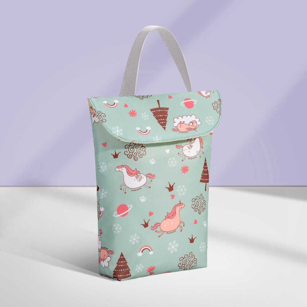 2867-fe18ea.jpg Sunveno Baby Diaper Bag Organizer Reusable Waterproof Fashion Prints Wet Dry Cloth Bag Mummy Storage Bag 4